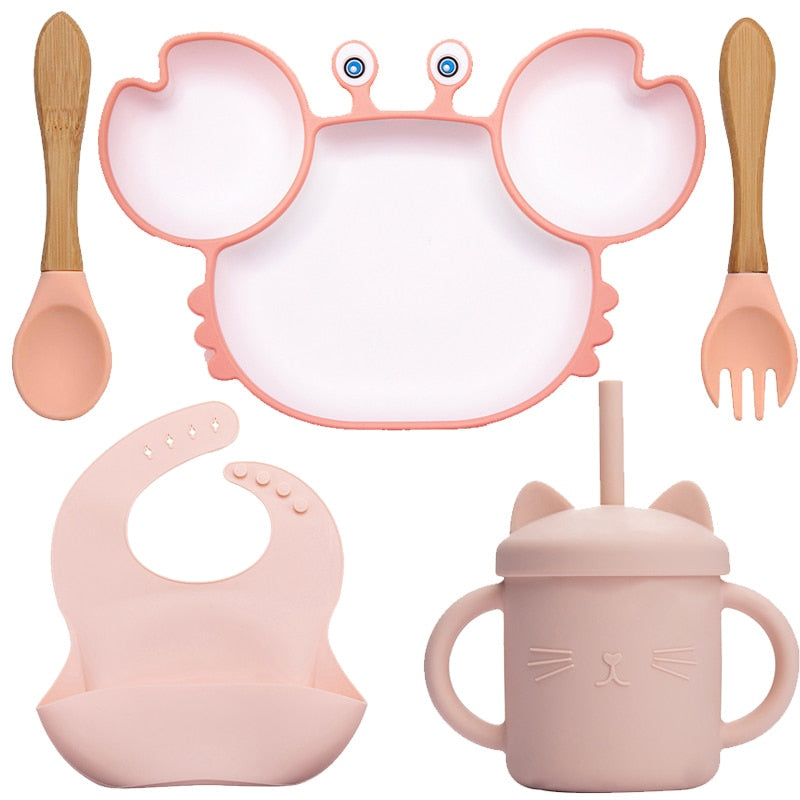 Baby Set Crab Kawaii Dinnerware