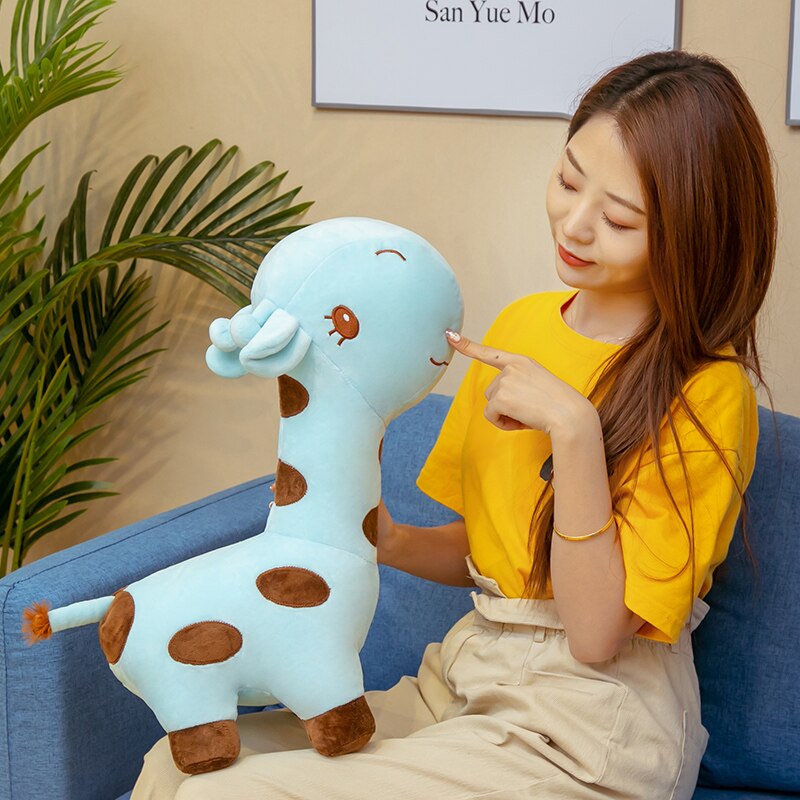 40-70CM Cartoon Giraffe Plush Toys Stuffed Lovely Animal Plush Deer Pillow Home Decor Cushion Kids Girls Birthday Xmas Gift