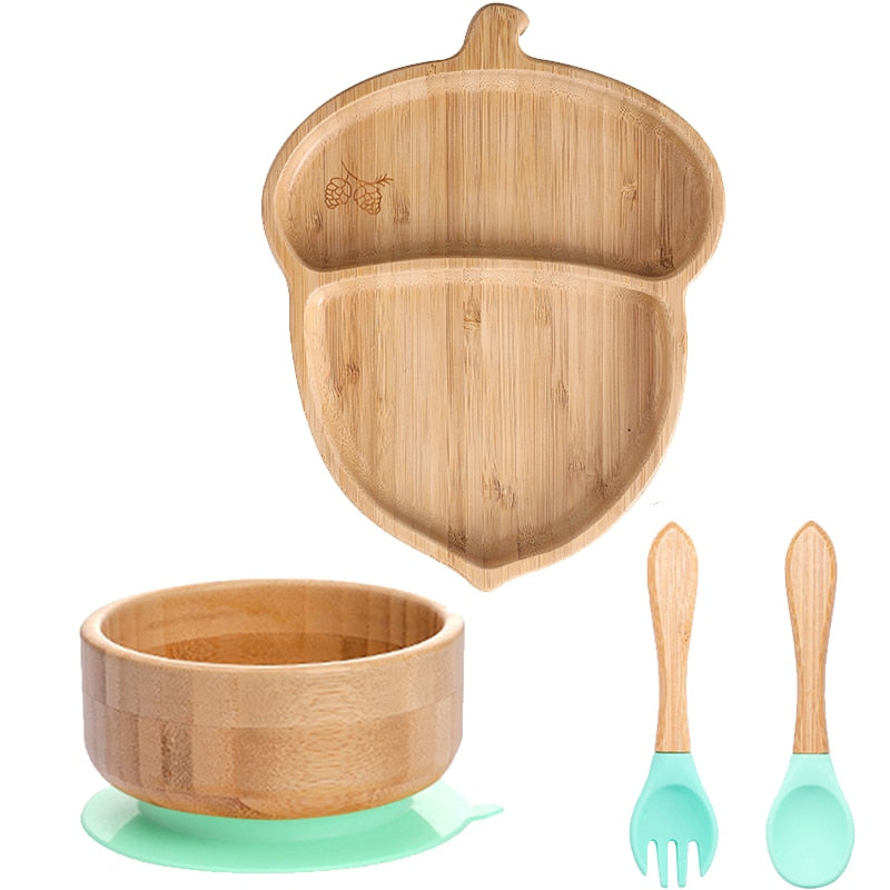 Baby Bamboo Plate with spoon and fork