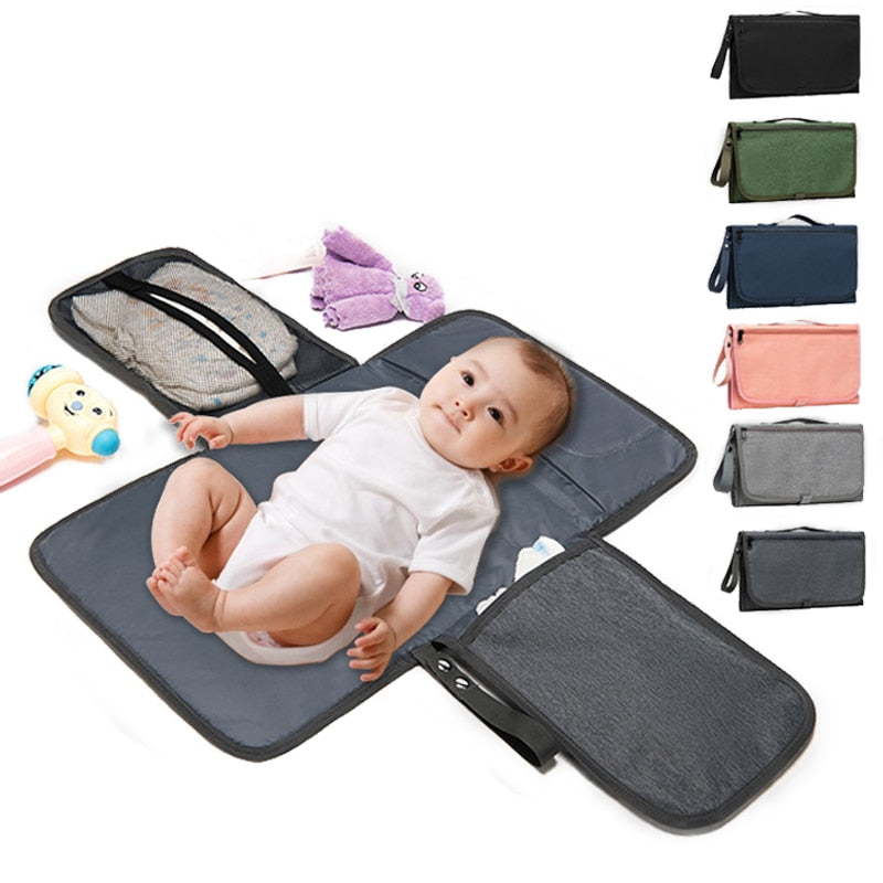 Portable Diaper Changing Pad Portable Baby Changing Pad with Pockets Waterproof Travel Diaper Changing Station Kit Baby Gifts