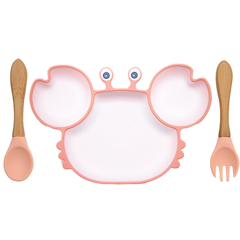 Baby Set Crab Kawaii Dinnerware