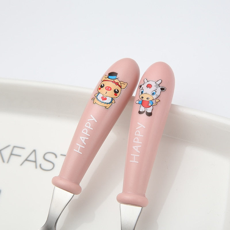 Cartoon Food Feeding Spoon / Fork