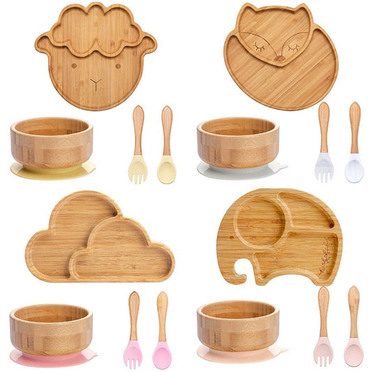 Baby Bamboo Plate with spoon and fork