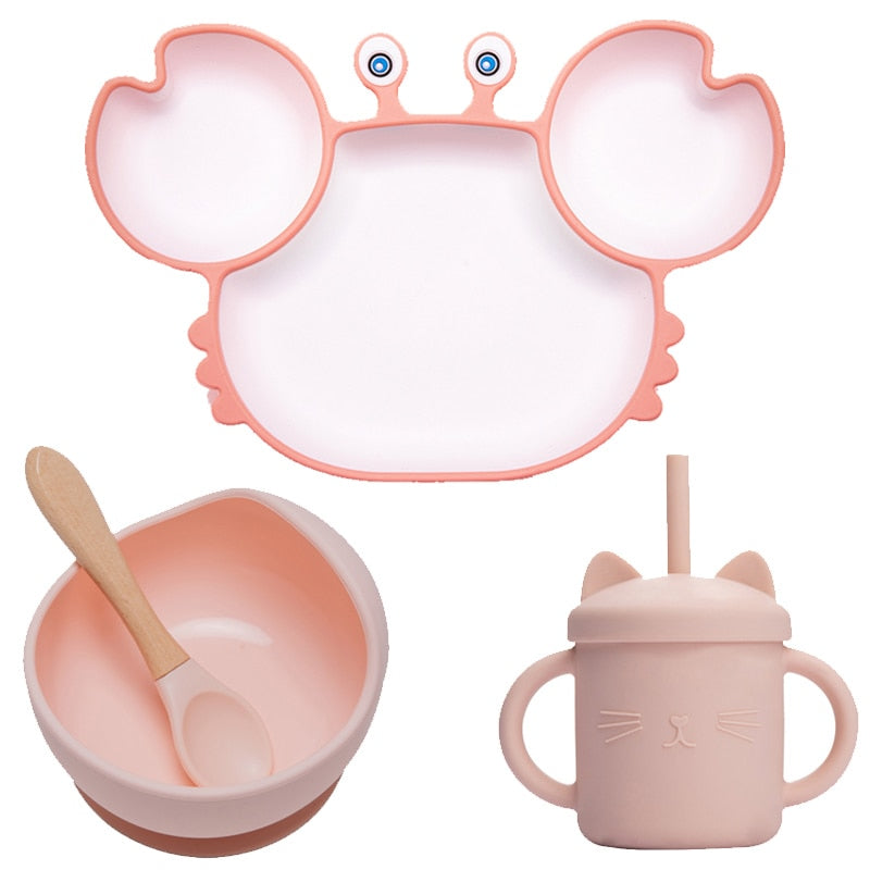 Baby Set Crab Kawaii Dinnerware