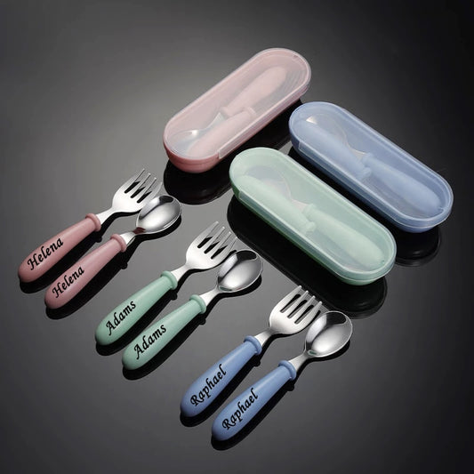 Baby Set Stainless Steel Cutlery Spoon Fork