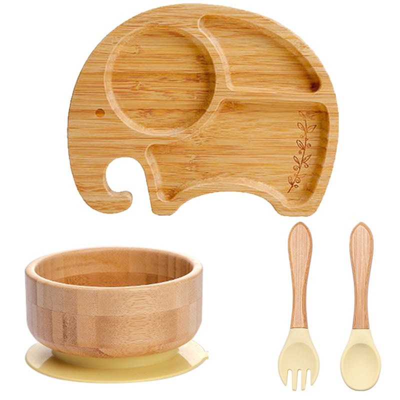 Baby Bamboo Plate with spoon and fork