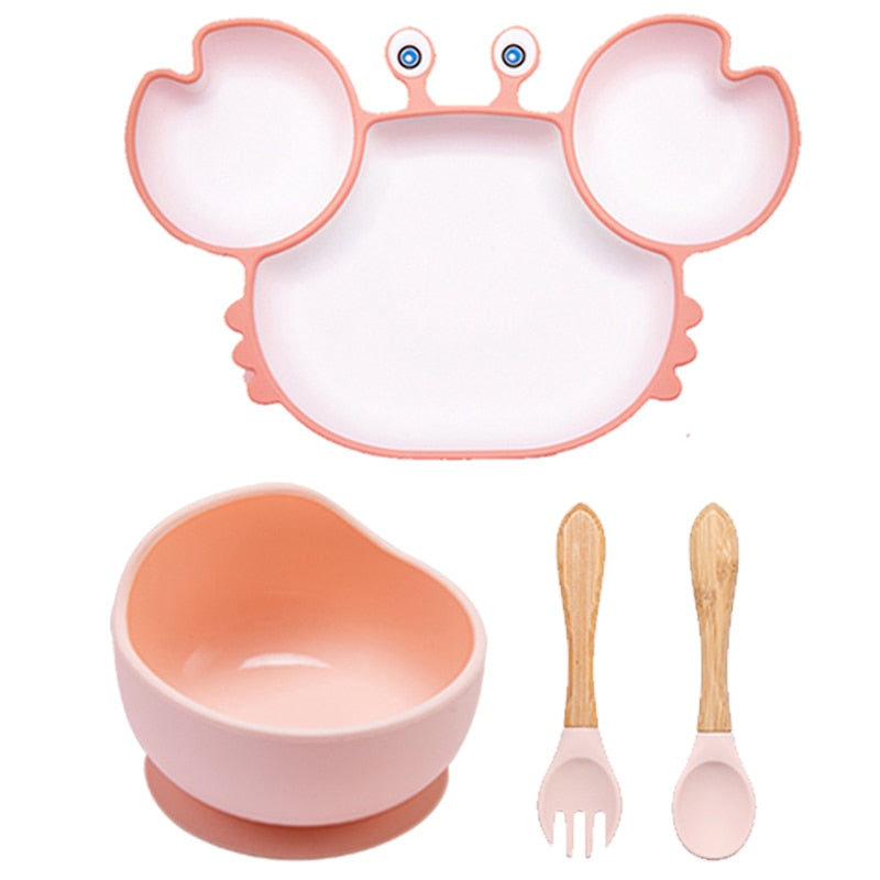 Baby Set Crab Kawaii Dinnerware