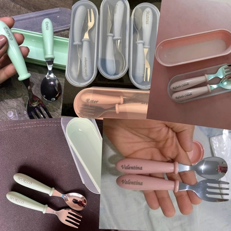 Baby Set Stainless Steel Cutlery Spoon Fork