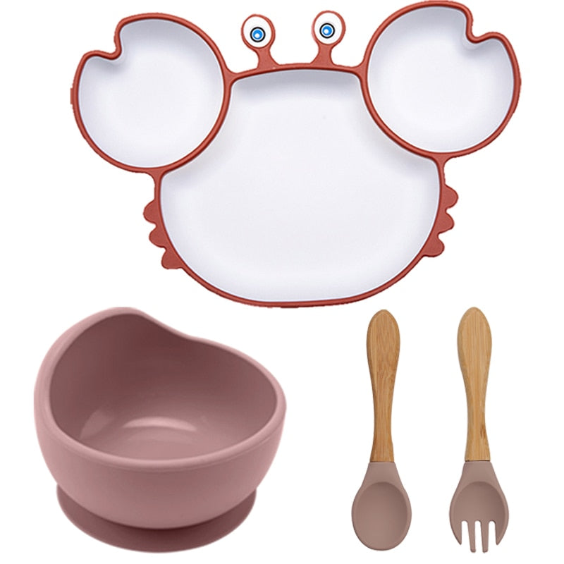 Baby Set Crab Kawaii Dinnerware