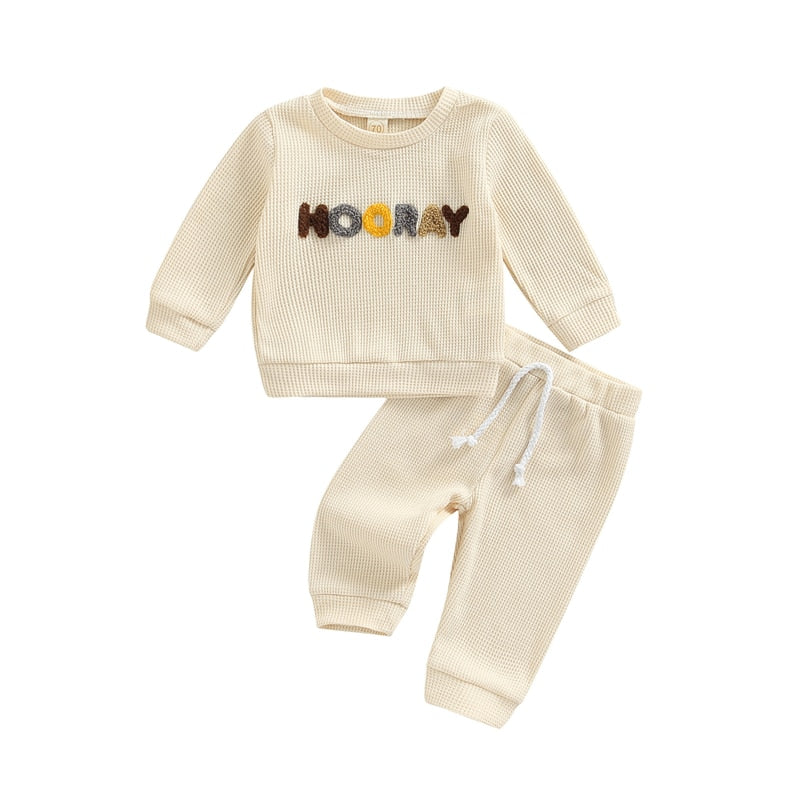 Baby Clothes Newborn Girl Boy Autumn 2Pcs Set Cotton Rainbow Top Pants fall Outfits Clothes Baby Girls Clothing Suit