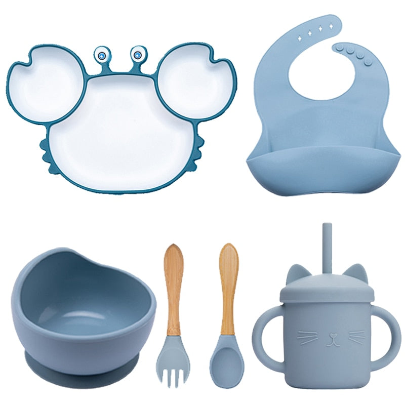 Baby Set Crab Kawaii Dinnerware