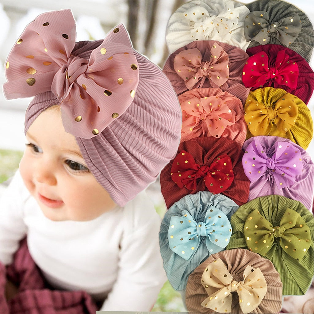 New Summer Cute Bow Baby Boneless Fetal Cap Baby Thin Section Fontanelle Children&#39;s  Bonnet Bebe Nouveau Né Turban Bebe Fille