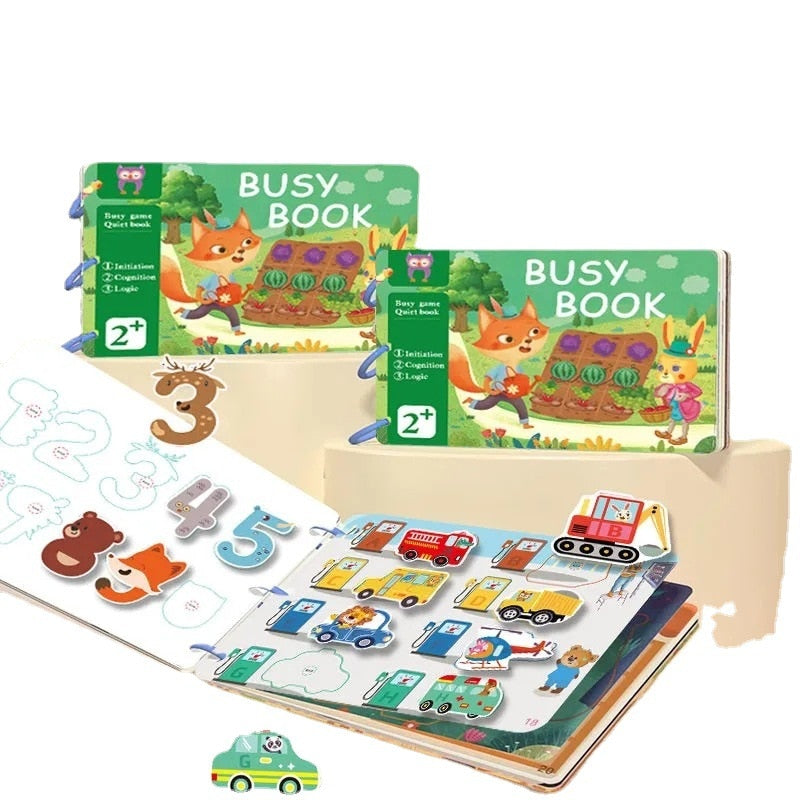 Montessori Baby Busy book my first Quiet Book Paste Early Learning Education Toy Children Toy Matching game for babies 2 3 years