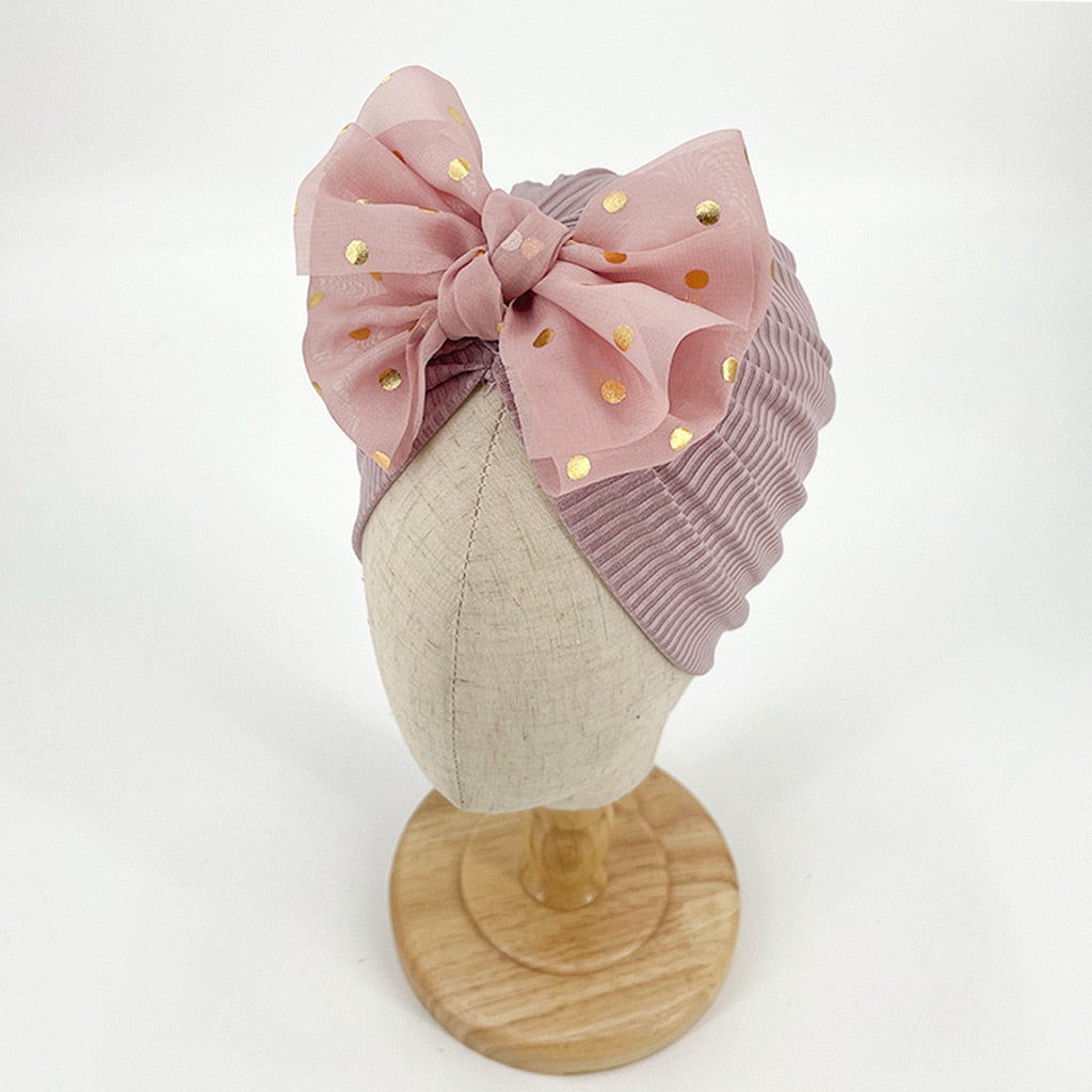 New Summer Cute Bow Baby Boneless Fetal Cap Baby Thin Section Fontanelle Children&#39;s  Bonnet Bebe Nouveau Né Turban Bebe Fille