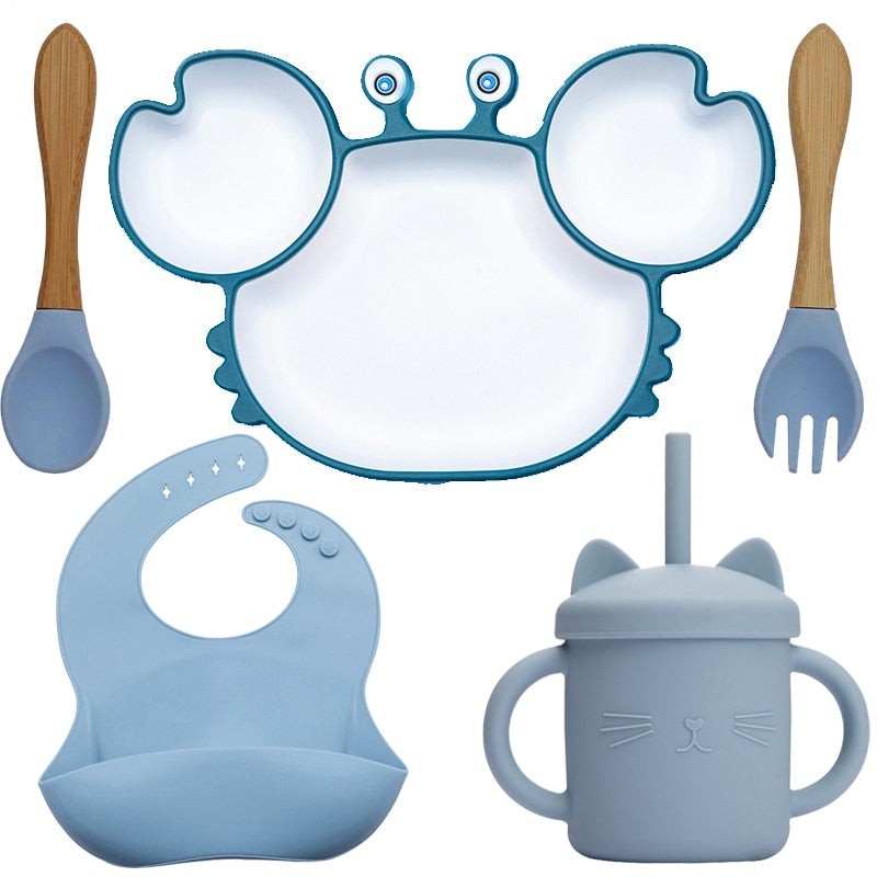 Baby Set Crab Kawaii Dinnerware