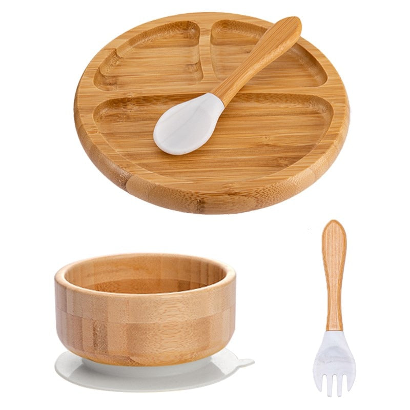 Baby Bamboo Plate with spoon and fork