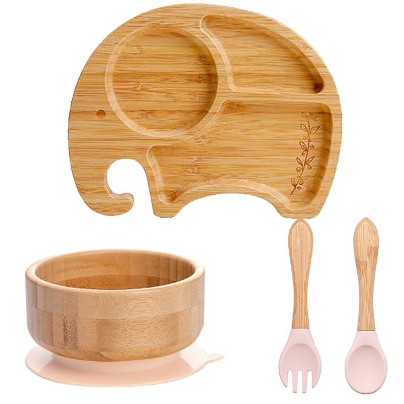 Baby Bamboo Plate with spoon and fork