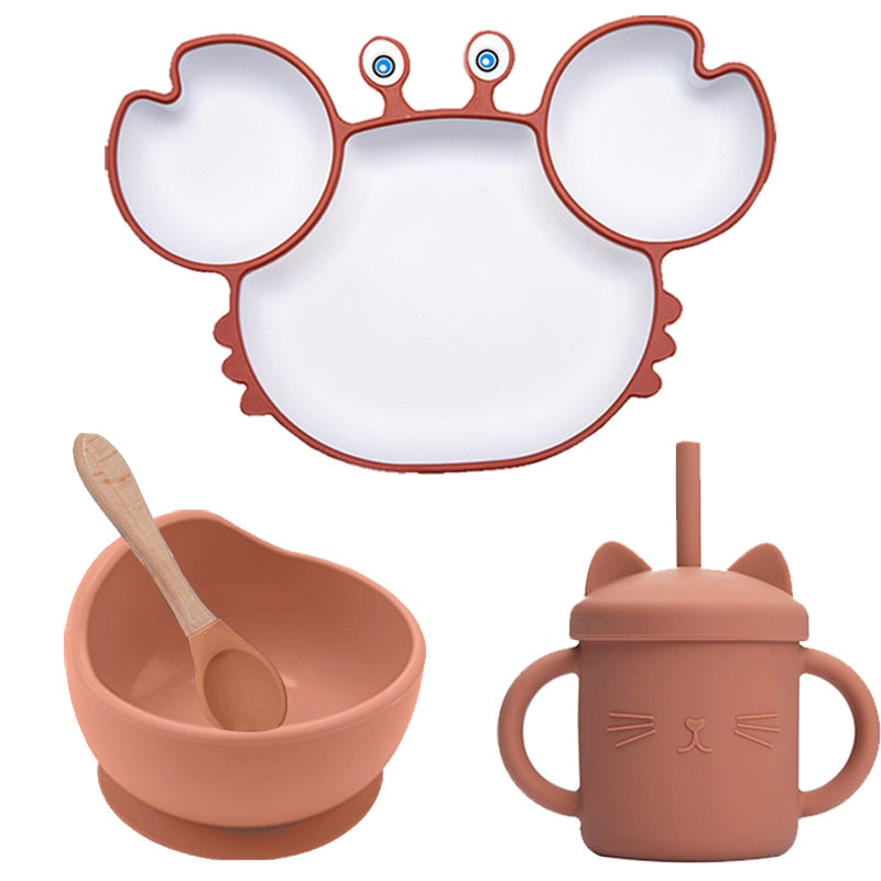 Baby Set Crab Kawaii Dinnerware