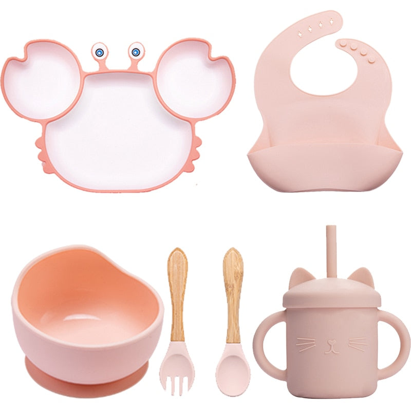 Baby Set Crab Kawaii Dinnerware