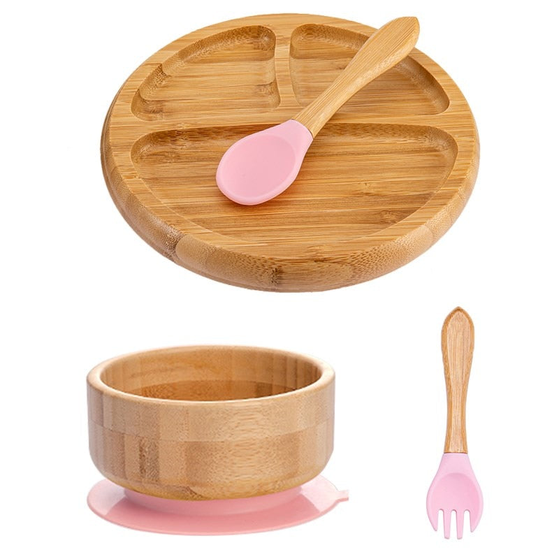 Baby Bamboo Plate with spoon and fork