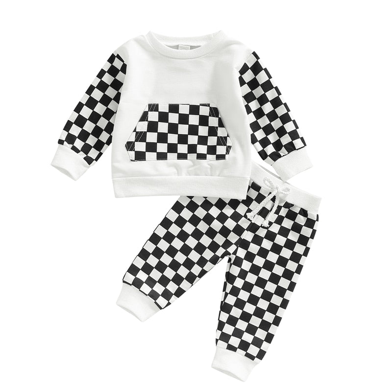 Baby Clothes Newborn Girl Boy Autumn 2Pcs Set Cotton Rainbow Top Pants fall Outfits Clothes Baby Girls Clothing Suit