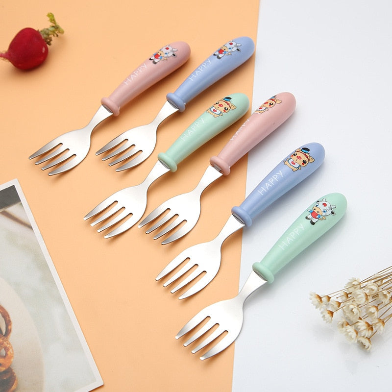 Cartoon Food Feeding Spoon / Fork