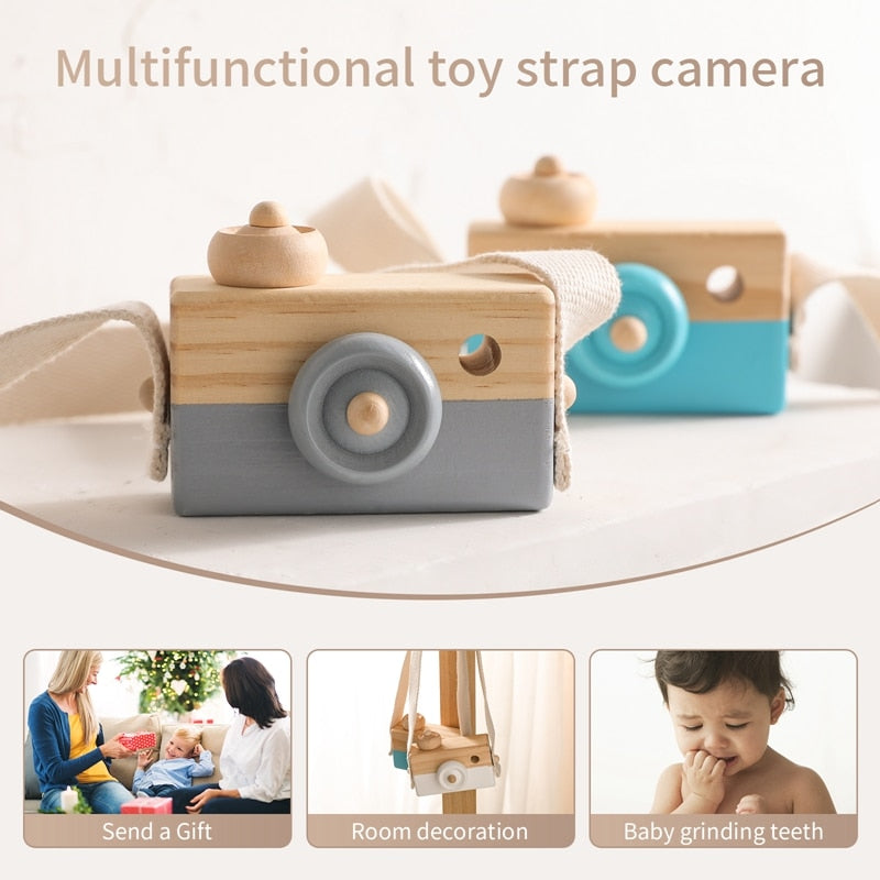 Wooden Baby Toy Fashion Camera